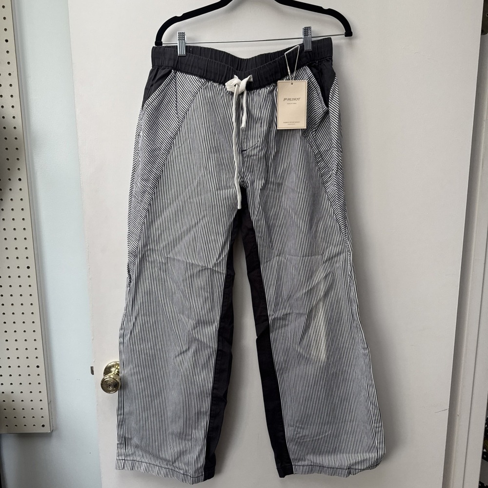 Wide Leg Stripped Pants Woman
